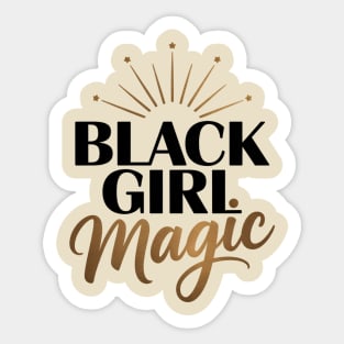 Black Girl Magic Golden Sticker